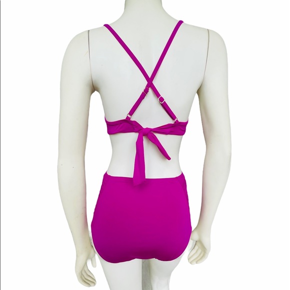 Time and True Shock Wave Pink Swimsuit Bikini Set - Picture 5 of 9